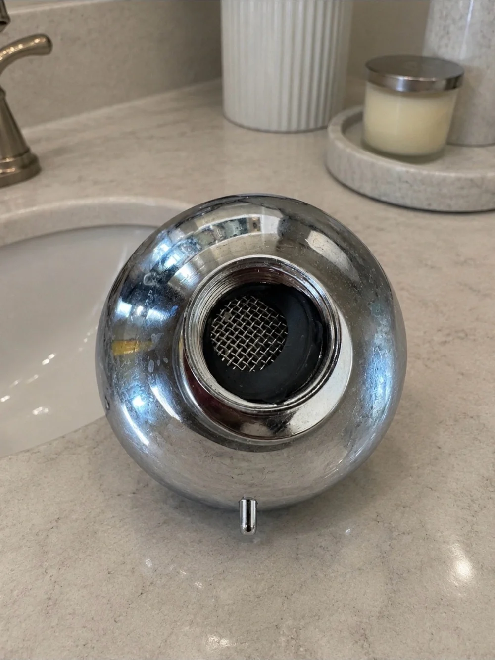 Moen polished silver
